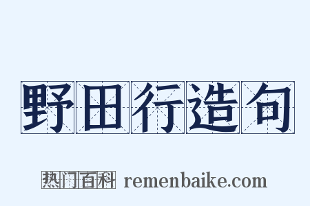 野田行造句是什么意思的图片